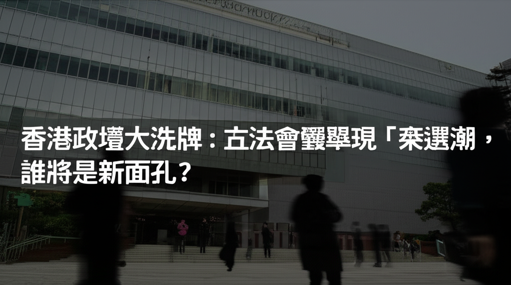 香港政壇大洗牌：立法會選舉現「棄選潮」，誰將是新面孔？