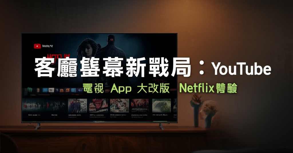 客廳螢幕新戰局：YouTube電視App大改版，挑戰Netflix體驗